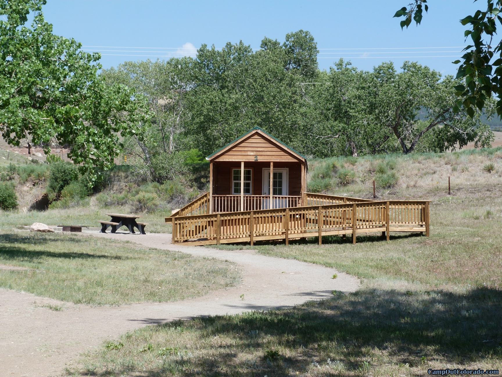 Flatirons Reservoir Campground Camping Review - ADA Camping Cabin