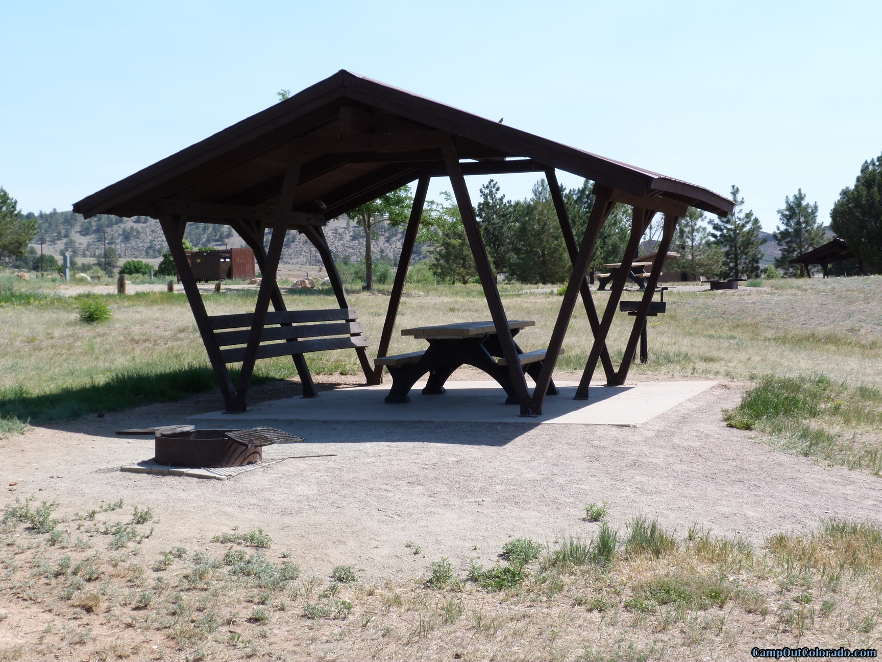 Flatirons Reservoir Campground Camping Review - Covered Picnic Area