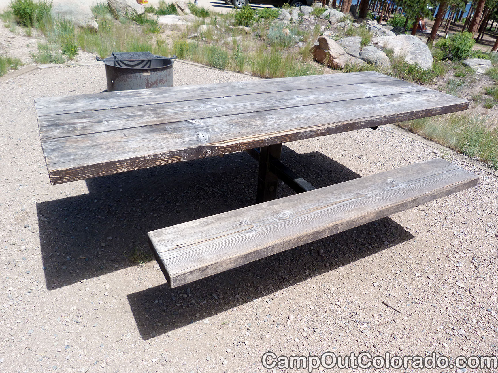 Campoutcoloradodowdylakecampgroundwoodtable Camp Out Colorado