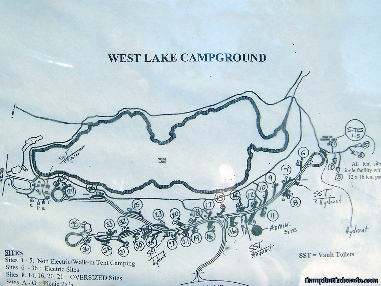 Camp Far West Campground Map