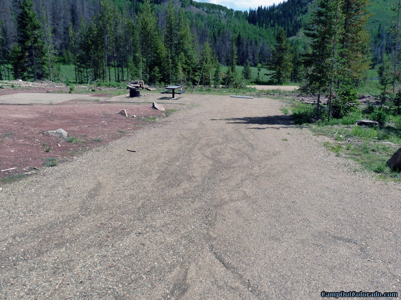 Flat Campsite at Hahns Peak Lake Campground